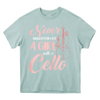 Arona never underestimate a girl with a cello Heavy Core Tee - linhVisuals