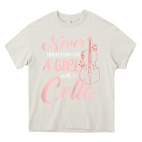 Cream never underestimate a girl with a cello Heavy Core Tee - linhVisuals