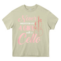 Mossy never underestimate a girl with a cello Heavy Core Tee - linhVisuals