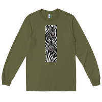 Army Green Zebra Long Sleeve Tee - LillyAllenDesigns