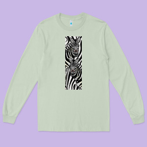 Zebra Long Sleeve Tee Designed By Lillyallendesigns