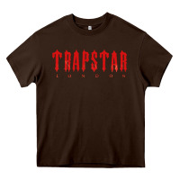 Chocolate Brown trapstar Heavy Core Tee - linhVisuals
