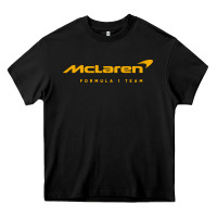 Black formula 1 team Heavy Core Tee - linhVisuals