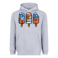 Heather Grey Patriotic Leopard Popsicles Heavyweight Hoodie - Jasminsmagicworld