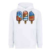White Patriotic Leopard Popsicles Heavyweight Hoodie - Jasminsmagicworld