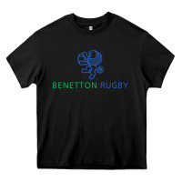 Black benetton rugby Heavy Core Tee - linhVisuals