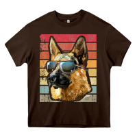Chocolate Brown retro vintage german shepherd german shepherd dog gift Heavy Core Tee - linhVisuals
