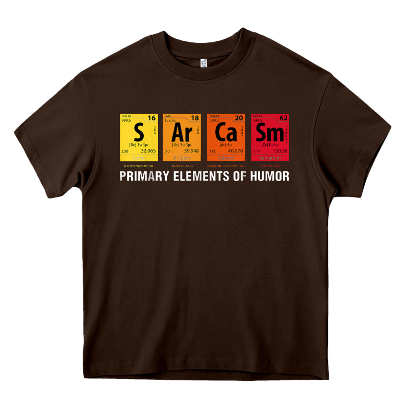 Sarcasm Elements Of Humor Periodic Table Graphic Heavy Core Tee by linhVisuals | Teevron