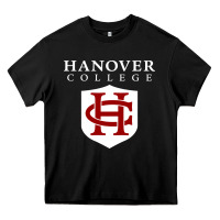 Black hanover college Heavy Core Tee - linhVisuals