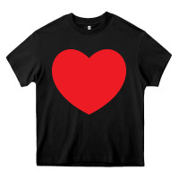 Black big heart Heavy Core Tee - linhVisuals