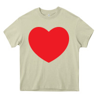 Mossy big heart Heavy Core Tee - linhVisuals