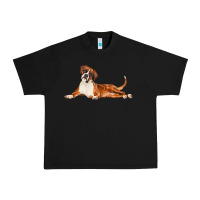 Black Boxer Dog Illustrations Urban Heavy Tee - LillyAllenDesigns