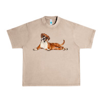 French Oak Boxer Dog Illustrations Urban Heavy Tee - LillyAllenDesigns