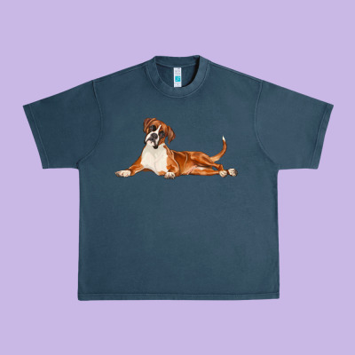 Boxer Dog Illustrations Urban Heavy Tee Designed By Lillyallendesigns