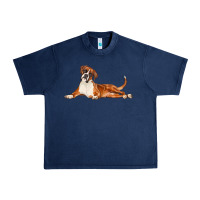 Navy Boxer Dog Illustrations Urban Heavy Tee - LillyAllenDesigns