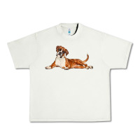 Pistachio Boxer Dog Illustrations Urban Heavy Tee - LillyAllenDesigns