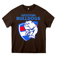 Chocolate Brown western bulldogs Heavy Core Tee - linhVisuals