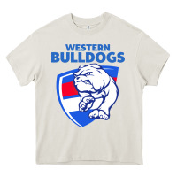Cream western bulldogs Heavy Core Tee - linhVisuals