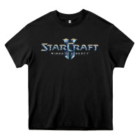 Black starcraft Heavy Core Tee - linhVisuals