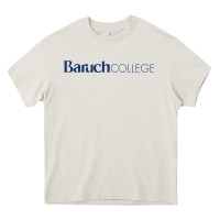 Cream Baruch College Heavy Core Tee - linhVisuals