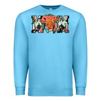 Ocean Blue Cow Mom Premium Sweatshirt - Jasminsmagicworld