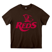 Chocolate Brown queensland reds rugby super league Heavy Core Tee - linhVisuals