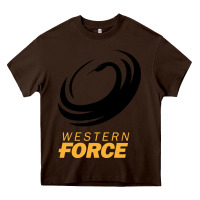 Chocolate Brown western force rugby super league Heavy Core Tee - linhVisuals
