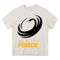 Cream western force rugby super league Heavy Core Tee - linhVisuals