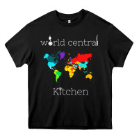 Black world central kitchen Heavy Core Tee - linhVisuals