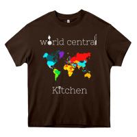 Chocolate Brown world central kitchen Heavy Core Tee - linhVisuals