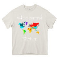 Cream world central kitchen Heavy Core Tee - linhVisuals