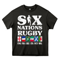 Asphalt rugby 6 nations england france ireland italy scotland wales t shirt Heavy Core Tee - linhVisuals