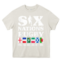 Cream rugby 6 nations england france ireland italy scotland wales t shirt Heavy Core Tee - linhVisuals