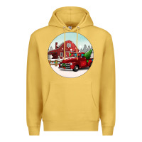 Antique Gold Christmas farm Christmas Premium Hoodie - BarkalooDesign