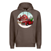 Coffee Christmas farm Christmas Premium Hoodie - BarkalooDesign