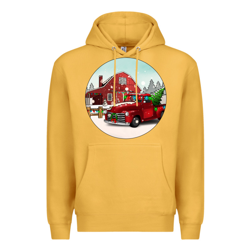 Christmas Farm Christmas Premium Hoodie by BarkalooDesign | Teevron