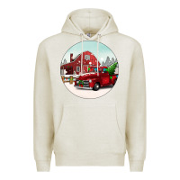 Oatmeal Heather Christmas farm Christmas Premium Hoodie - BarkalooDesign