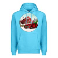 Ocean Blue Christmas farm Christmas Premium Hoodie - BarkalooDesign