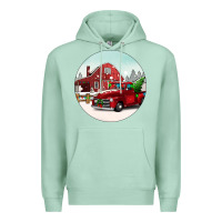 Seafoam Christmas farm Christmas Premium Hoodie - BarkalooDesign