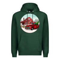 Sports Green Christmas farm Christmas Premium Hoodie - BarkalooDesign