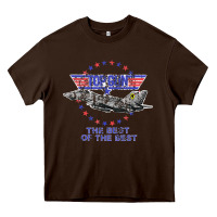 Chocolate Brown top gun the best of the best Heavy Core Tee - linhVisuals