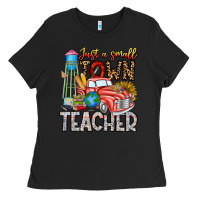 Black Just a Small Town Teacher Ladies Tee - CowhideDigitalArt