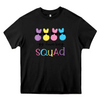 Black easter egg hunting squad kindergarten squad girls boys kids Heavy Core Tee - linhVisuals