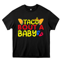Black taco bout a baby pregnancy announcement cinco de mayo party t shirt Heavy Core Tee - linhVisuals