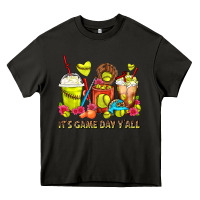 Asphalt It's Game Day Y'all Softball Coffee Cups Heavy Core Tee - FaDigitalArtStudio