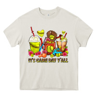 Cream It's Game Day Y'all Softball Coffee Cups Heavy Core Tee - FaDigitalArtStudio