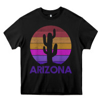 Black arizona   vintage retro cactus souvenir gift t shirt Heavy Core Tee - linhVisuals