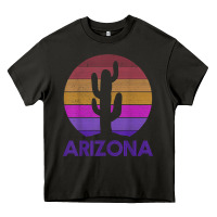 Arizona   Vintage Retro Cactus Souvenir Gift T Shirt Heavy Core Tee | Teevron