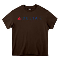 Chocolate Brown DELTA SKY TEAM Heavy Core Tee - linhVisuals