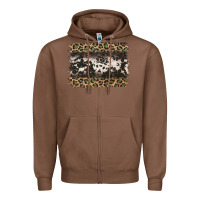 Chestnut leopard cowhide pattern background Zipper Hoodie - Jasminsmagicworld